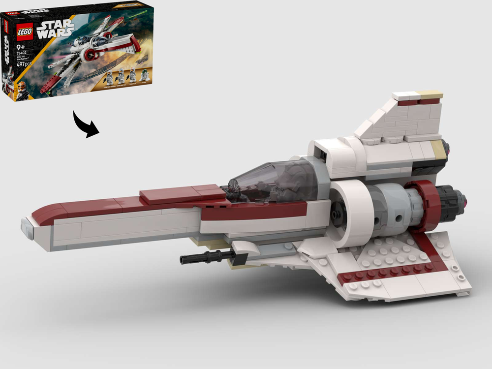Lego Battlestar Galactica Colonial Viper - Alternate Build of 75402 ARC-170 Starfighter