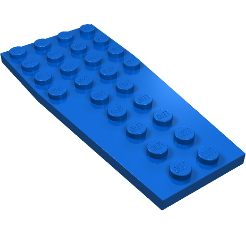 Lego Wedge Plate 4 x 9 without Stud Notches / Blue