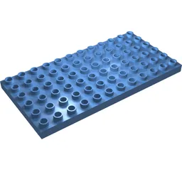 Duplo Plate 6 x 12 / Medium Blue