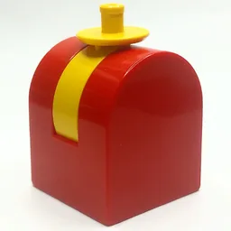 Duplo Brick 2 x 2 x 2 Curved Top with Yellow Propeller / Rotor Holder / Red