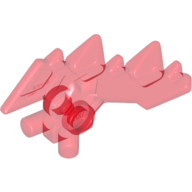 Lego Weapon Blade with Spikes and Two Bars / Trans-Red