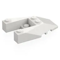 Brick Wedged, Sloped 6 x 4 Cutout, Stud Notches / White