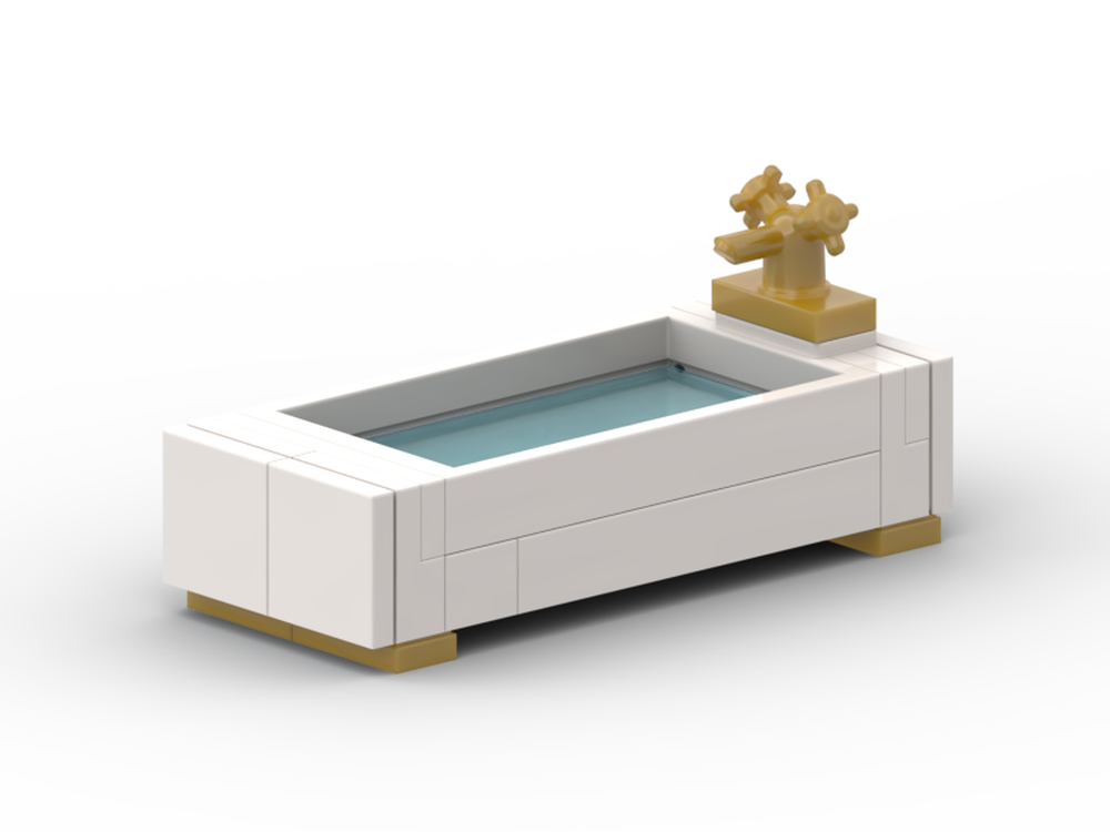 Lego Bathtub - Minifig Scaled