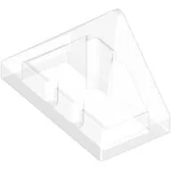 Brick Sloped 45° 2 x 1 Triple with Inside Stud Holder / Trans-Clear