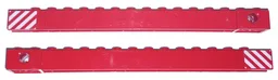 Crane Arm Outside, Wide with End Notch with Red and White Danger Stripes Pattern on Both Sides (Stickers) - Set 4552