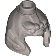 Lego Helmet, Cheek Guards, Stud on Top / Flat Silver