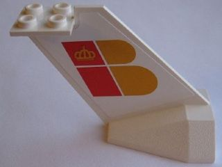 Lego Tail Wedge with Iberia Logo Pattern on Both Sides (Stickers) - Set 4032-4