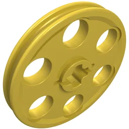 Technic Wedge Belt Wheel [aka Pulley] / Yellow