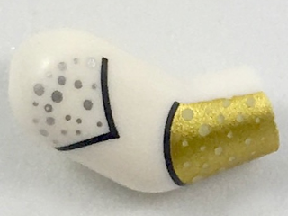 Lego Arm, Right with Silver Dots and Gold Cuff Pattern