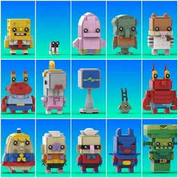 Spongebob Squarepants Brickheadz Collection