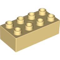 Lego Duplo Brick 2 x 4 / Light Yellow