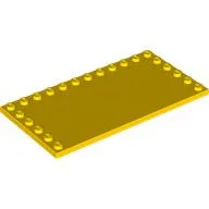 Plate Special 6 x 12, Studs on 3 Edges / Yellow