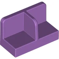 Panel 1 x 2 x 1 with Rounded Corners and Central Divider / Medium Lavender