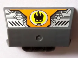 Technic, Panel Engine Block Half / Side Intake with Agents Dr. Inferno Logo and Mechanical Pattern (Sticker) - Set 8636