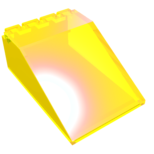 Lego Windscreen 6 x 4 x 2 Canopy / Trans-Neon Green