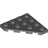 Lego Wedge Plate 4 x 4 Cut Corner / Dark Bluish Gray