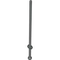 Lego Bar 12L with Open Stud, Towball, and Top Slit [Boat Mast] / Dark Gray