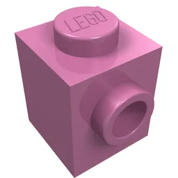 Brick Special 1 x 1 with Stud on 1 Side / Dark Pink