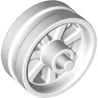 Wheel Centre 15 x 6 City Motorcycle with Stub Axles / White