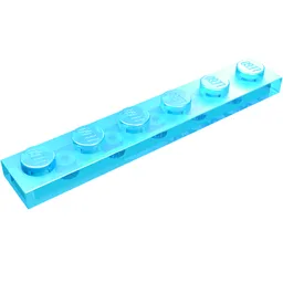 Plate 1 x 6 / Trans-Light Blue