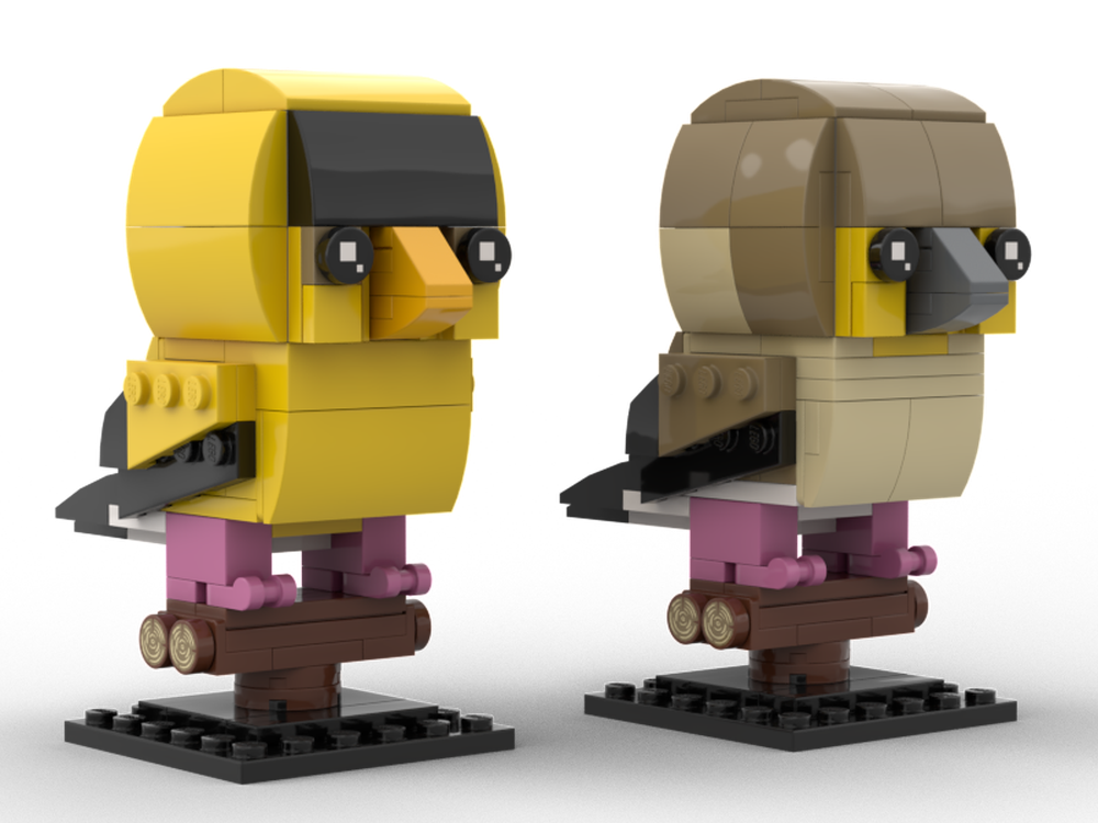 Lego American Goldfinches: Birdheadz