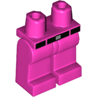 Lego Hips and Dark Pink Legs with Black Belt with Silver Buckle Print / Dark Pink