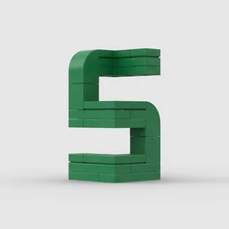 3D Letter S 3x3x5