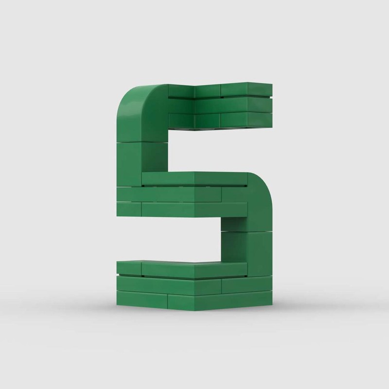 Lego 3D Letter S 3x3x5