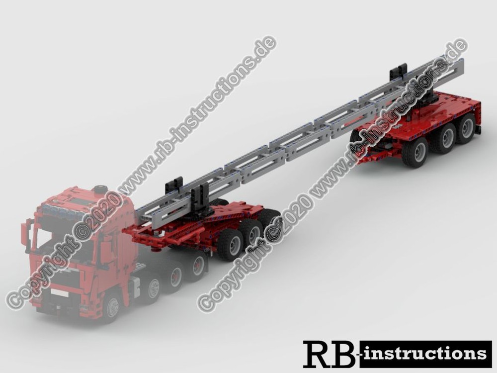 Lego Trailer combination with long material for SLT (follower combination)