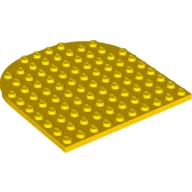 Plate 10 x 10 with Rounded End / Yellow