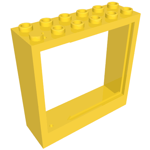 Lego Fabuland, Door Frame 2 x 6 x 5 / Yellow