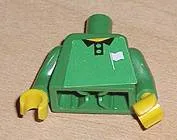 Torso Soccer Referee (Line) White Flag Pattern (Sticker) / Green Arms / Yellow Hands
