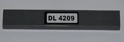 Tile 1 x 6 with 'DL 4209' Pattern (Sticker) - Set 4209