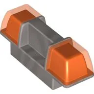 Duplo Siren / Flashing Light - Trans-Neon Orange / Pearl Light Gray