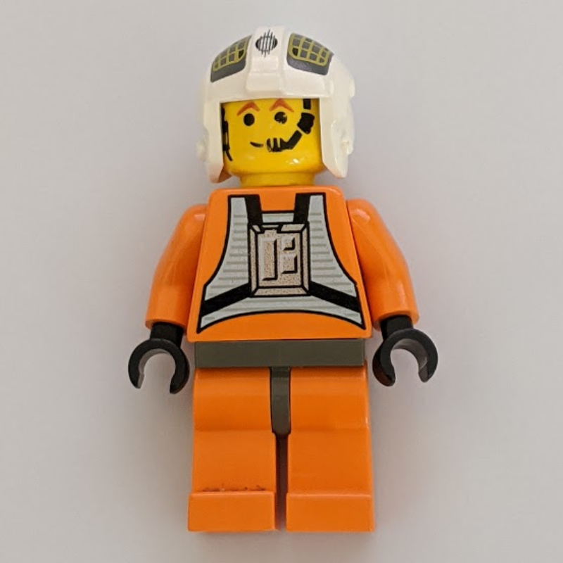 Lego Dutch Vander / Rebel Pilot Y-wing, Yellow Skin, Dark Gray Hips