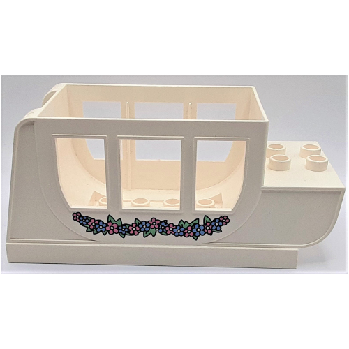 Lego Duplo Horse Carriage Body with Flowers Print