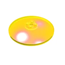 Dish 8 x 8 Inverted [Radar], Solid Studs, Rounded Anti-stud Underside / Trans-Yellow