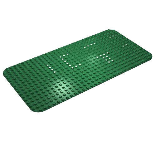 Lego Baseplate 16 x 32 with Rounded Corners and Set 356 Dots Print