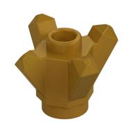 Lego Rock 1 x 1 Crystal 4 Point / Pearl Gold