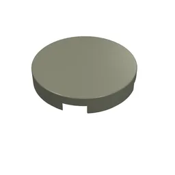 Tile Round 2 x 2 with Bottom Cross / Dark Gray