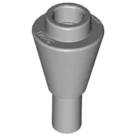 Cone 1 x 1 Inverted with Bar at Bottom (Ice Cream Cone) / Light Bluish Gray