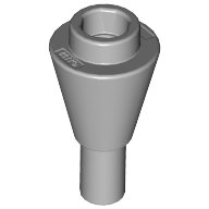 Lego Cone 1 x 1 Inverted with Bar at Bottom (Ice Cream Cone) / Light Bluish Gray
