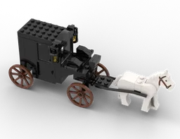 Brougham horse-drawn carriage