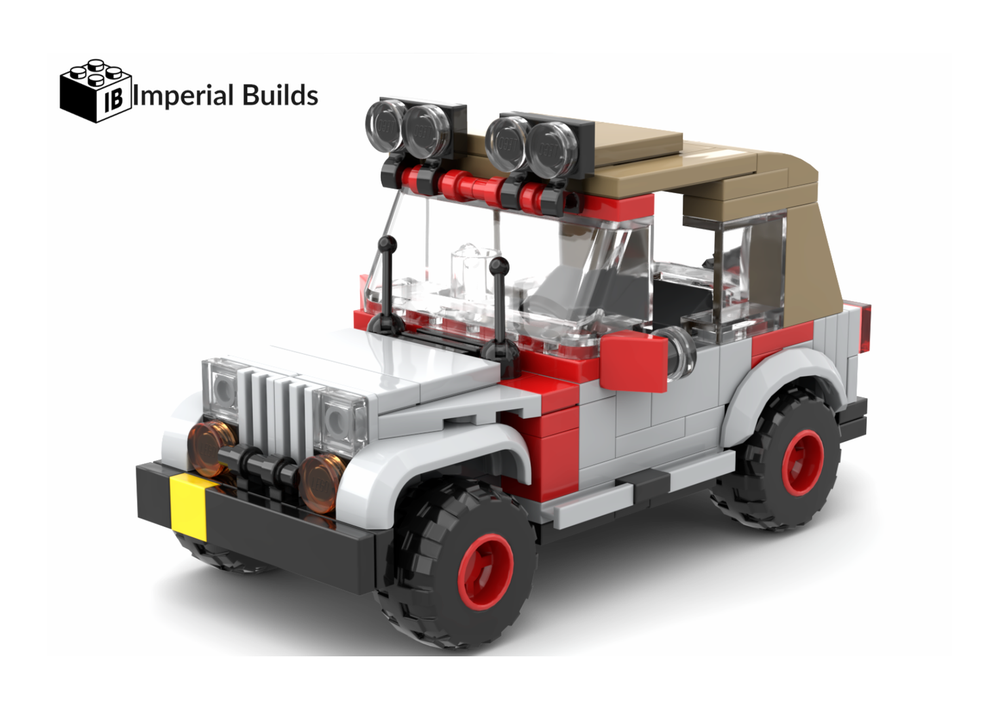 Lego Jurassic Park Jeep Wrangler With Rain Canopy