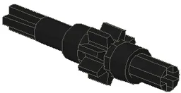 Technic Rack Winder Axle / Black