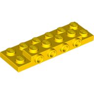 Lego Plate Special 2 x 6 x 2/3 with 4 Studs on Side, 1 Support Wall on Bottom / Yellow
