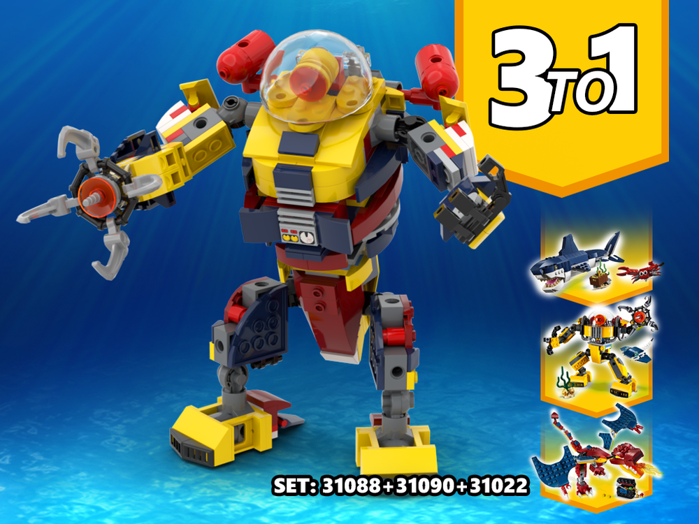 Lego 3 TO 1 Mega Robot Alternative Build | Build from set 31090 + 31088 + 31102