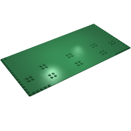 Lego Baseplate 16 x 32 with Warehouse Stud Print [341] / Green