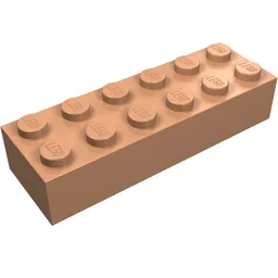 Brick 2 x 6 / Nougat