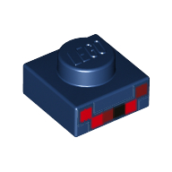 Lego Plate 1 x 1 with Red, Purple Pixels (Minecraft)